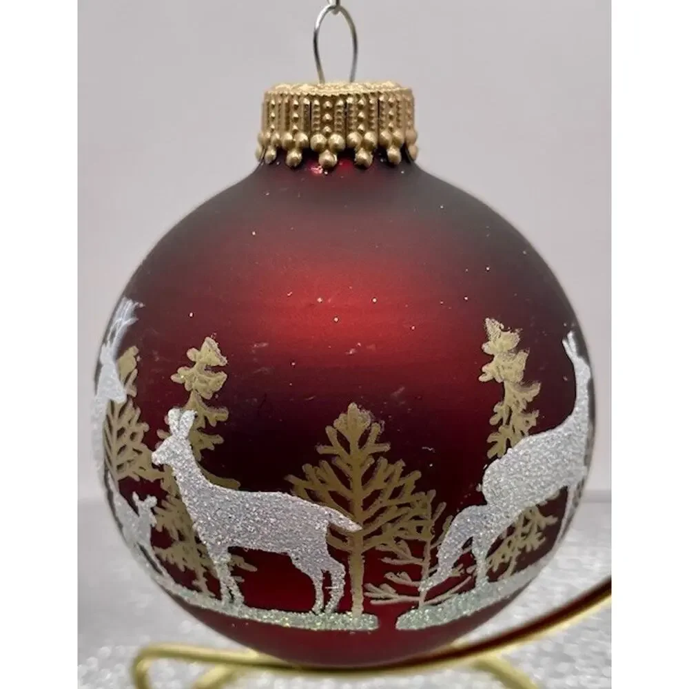 Vintage Christmas Hand Paint Ornaments Lot of 8